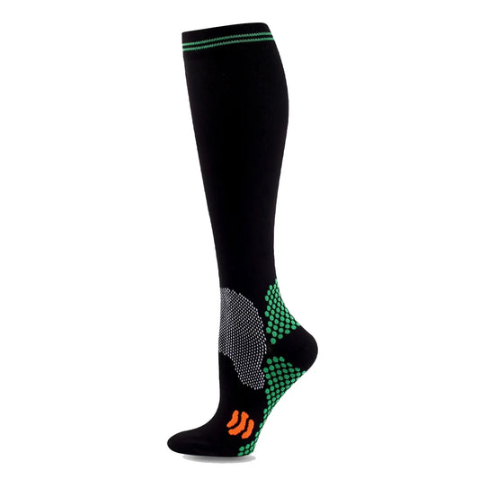 Chaussettes de Compression | Sport | Classe 3 | Noir et Vert