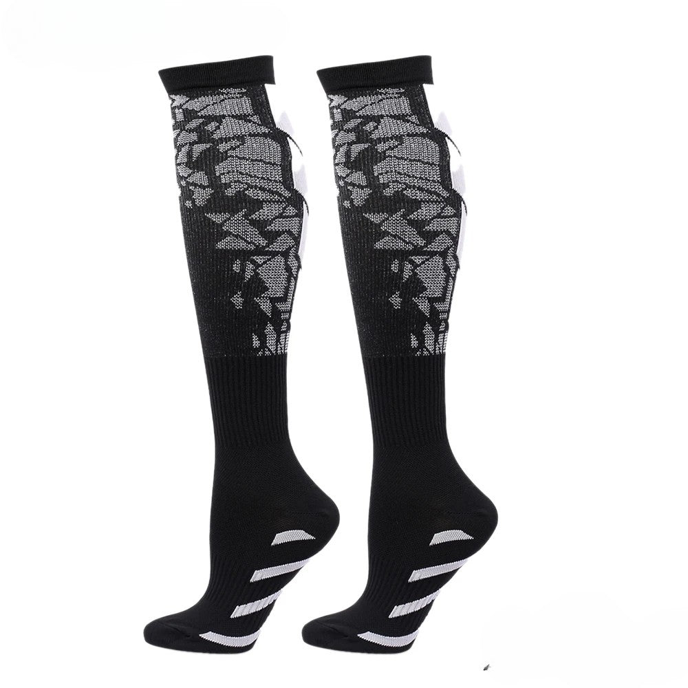 chaussette-compression-running-gris-clair-classe2